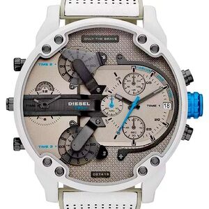 Diesel Men's Mr. Daddy 2.0 Chronograph, White-Tone Stainless Steel Watch